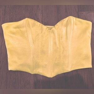 Zara Lime Green Bustier Crop Top